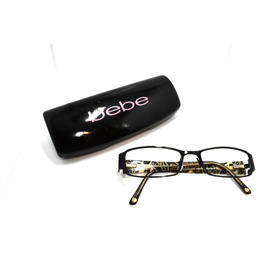 Bebe Alotta Love BB5012 Jet 51-17-135mm Eyeglasses FRAMES ONLY - GOOD CONDITION
